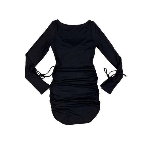 White Fox boutique - Your Revolution Long Sleeve Mini Dress in Black - Picture 4 of 5